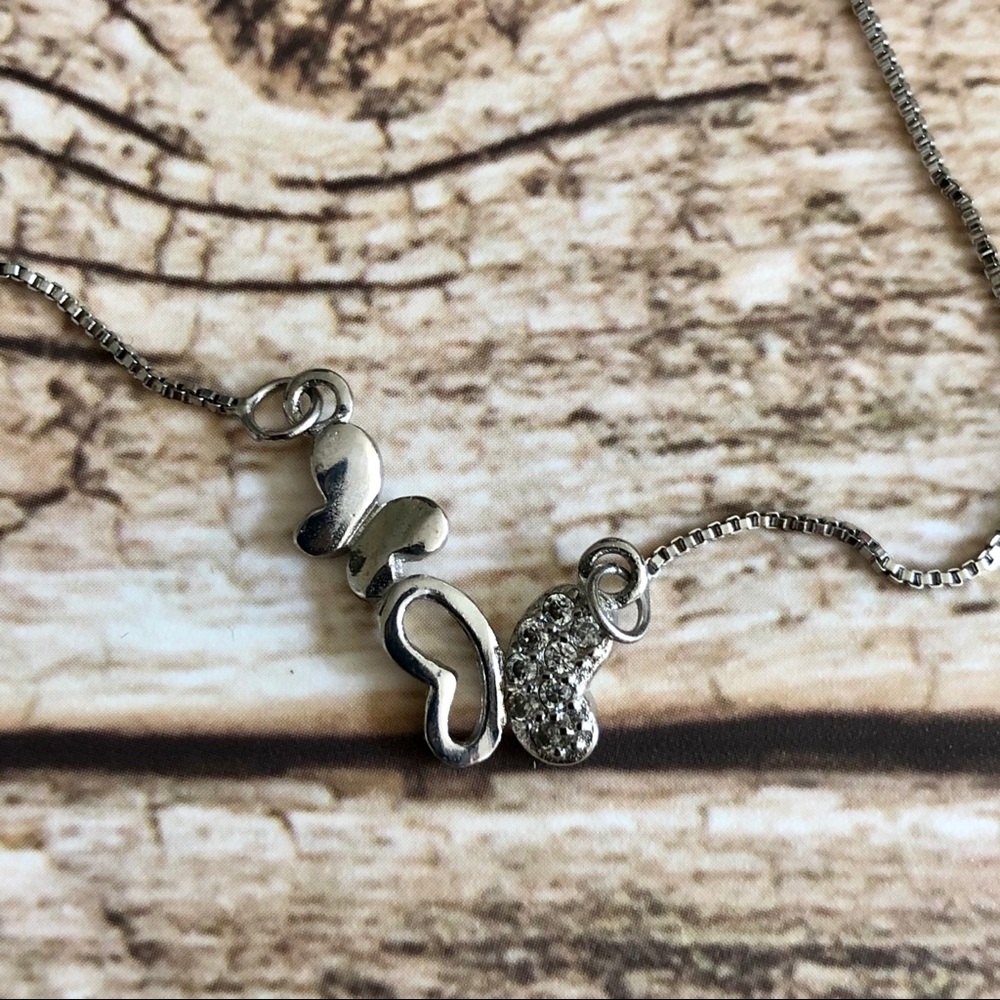 Sterling silver 925 butterfly necklace. 16-18”